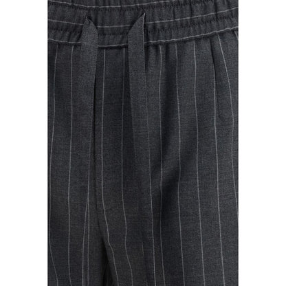 Dolce & Gabbana Gray Wool Oves Aries Casual Pants