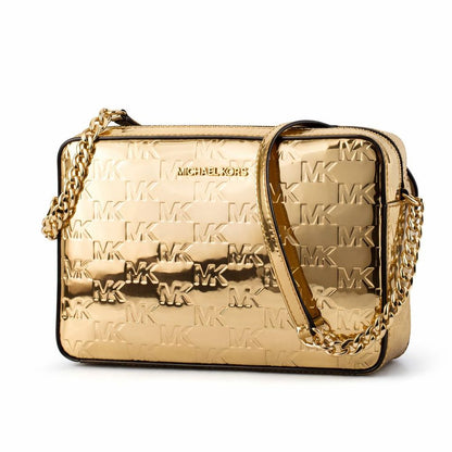 Michael Kors Gold Canvas Shoulder Bag