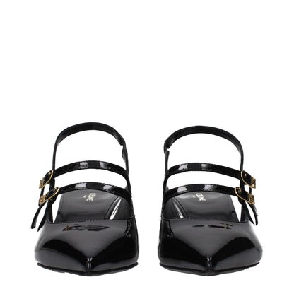 Celine Black Leather Sandals