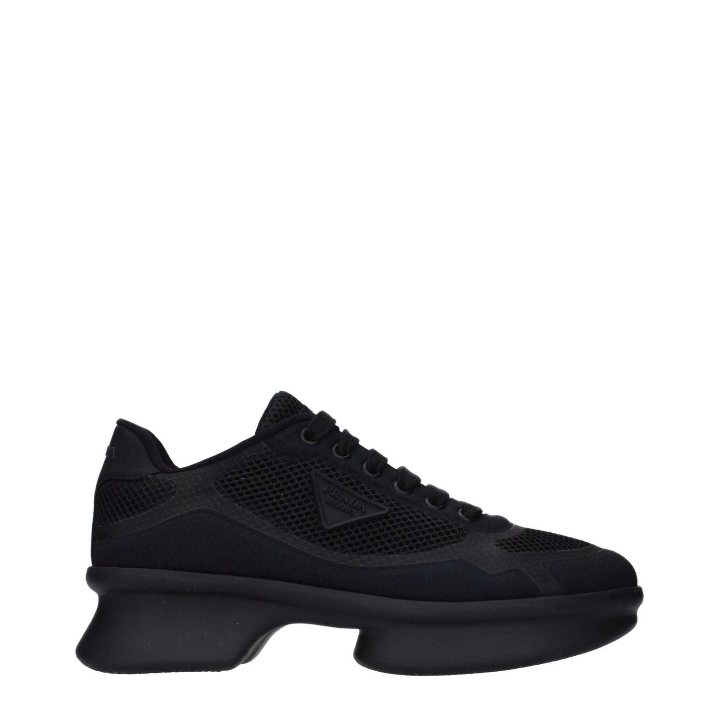 Prada Black Fabric Low Top Sneakers