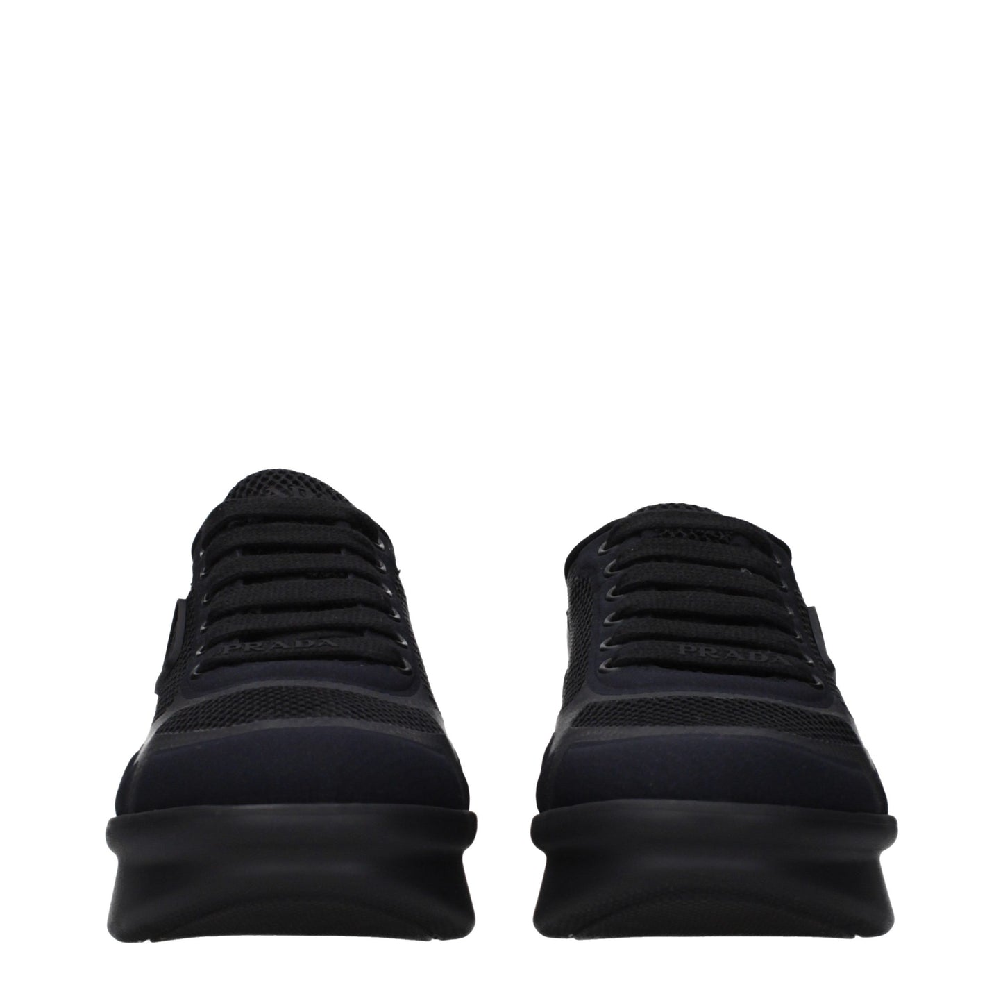 Prada Black Fabric Low Top Sneakers