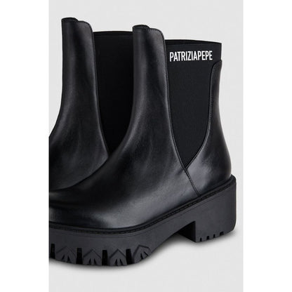 Patrizia Pepe Black Calfskin Ankle Boots