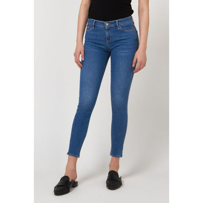 Gas Blue Cotton Skinny Jeans