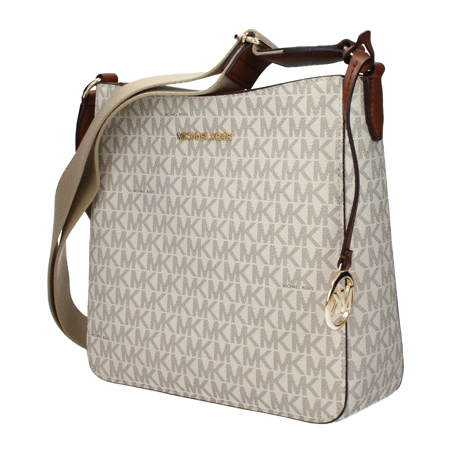 Michael Kors Beige Fabric Crossbody Bag