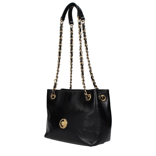 Versace Black Leather Shoulder Bag