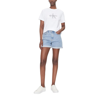 Calvin Klein Jeans White Cotton T-Shirt