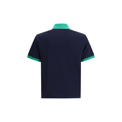 Versace Blue Cotton Polo Shirt