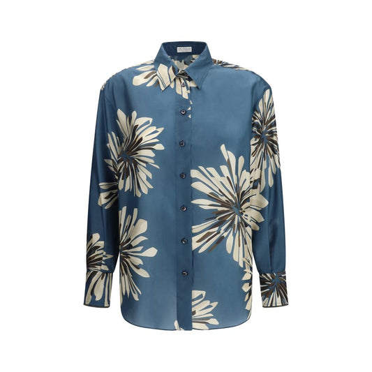 Brunello Cucinelli Multicolor Silk Shirt
