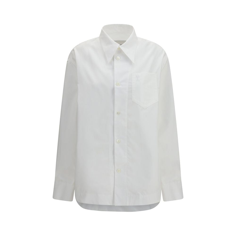 Ami Paris White Cotton Dress Shirt