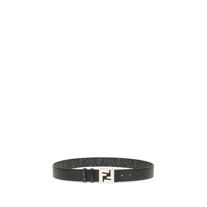 Fendi Black Calf Leather Bos Taurus Regular Belt