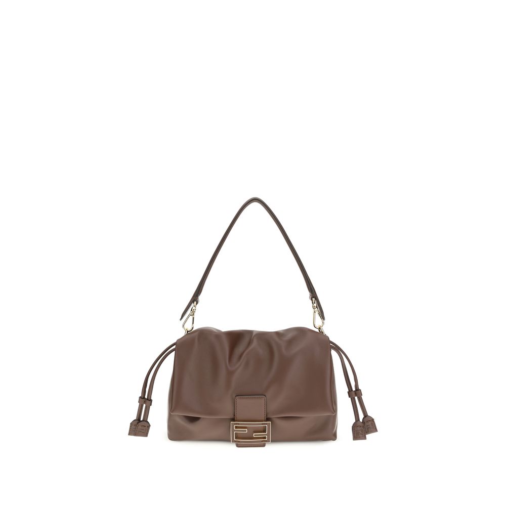 Fendi Brown Calf Leather Bos Taurus Shoulder Bag