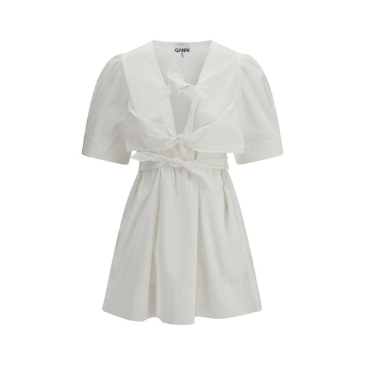 Ganni White Cotton Casual Dress