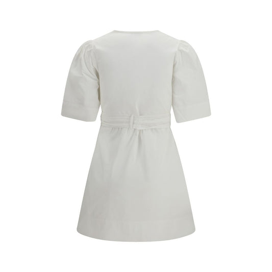 Ganni White Cotton Casual Dress