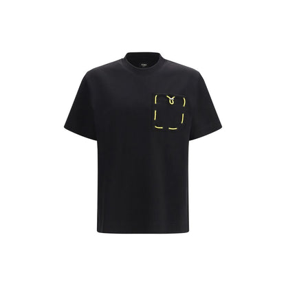 Fendi Black Cotton T-Shirt