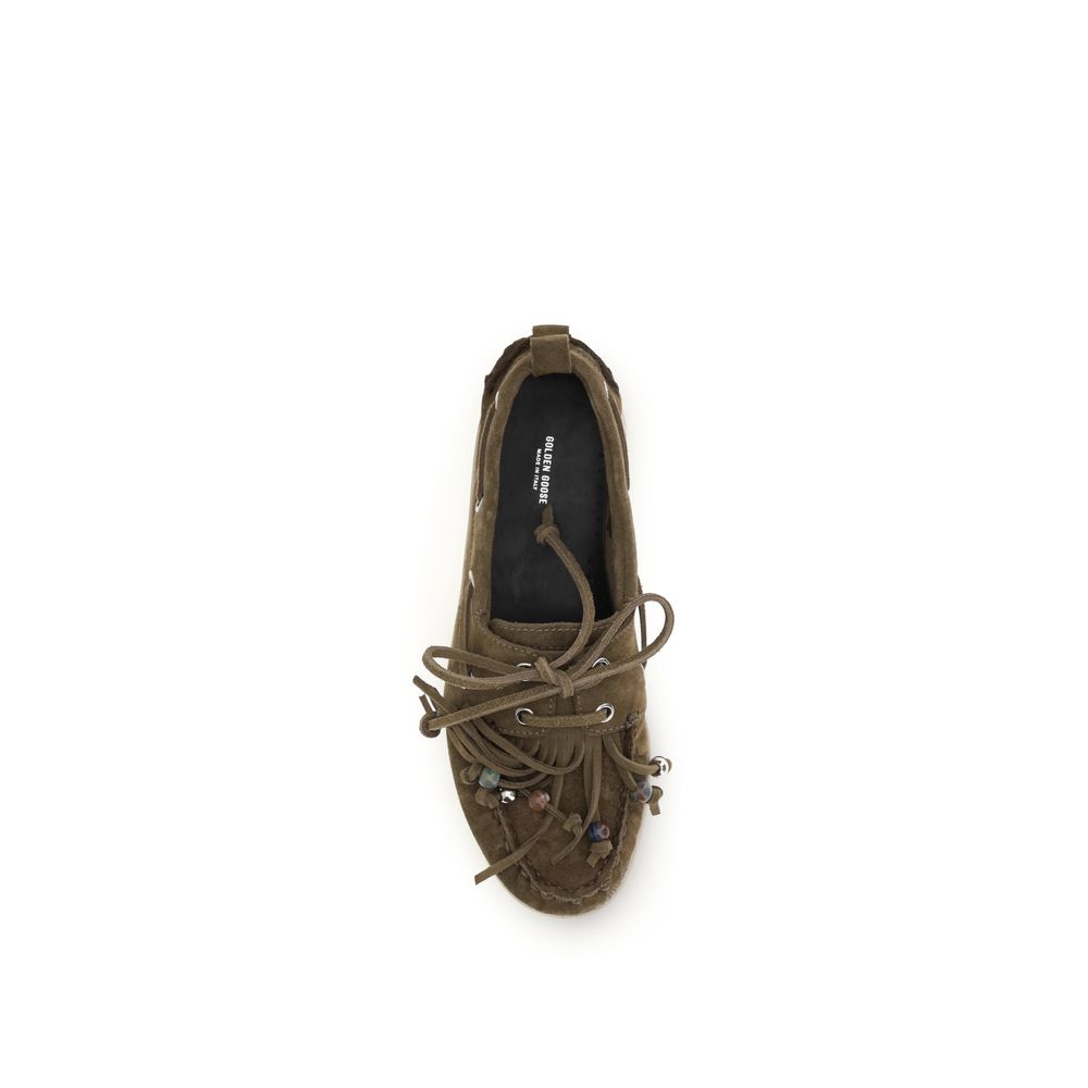 Golden Goose Bicolor Calf Leather Bos Taurus Slip-On Loafers