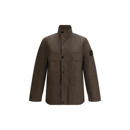 Stone Island Brown Polyester Rain Coat