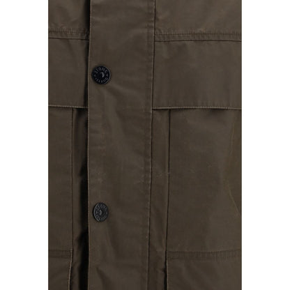 Stone Island Brown Polyester Rain Coat