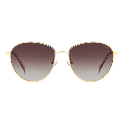 Polaroid Gold Stainless Steel Sunglasses