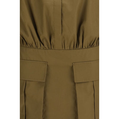 7FOR Brown Cotton Casual Dress