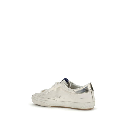 Golden Goose White Calf Leather Bos Taurus Low Top Sneakers