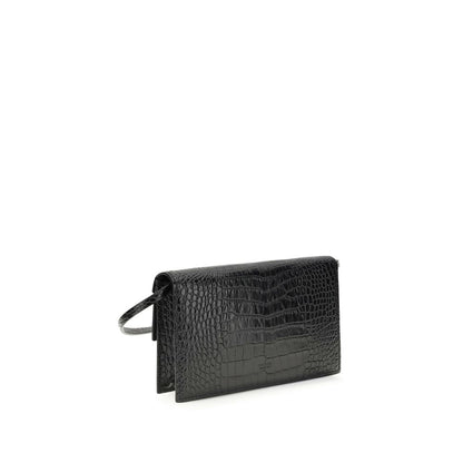 Tom Ford Black Calf Leather Bos Taurus Shoulder Bag