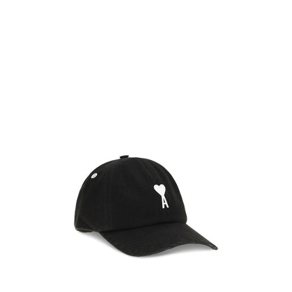 Ami Paris Black Cotton Cap (Baseball Hat)