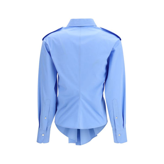 Alexander McQueen Blue Cotton Dress Shirt