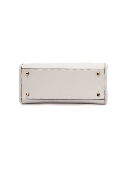 Jimmy Choo White Avenue S Tote Leather Handbag