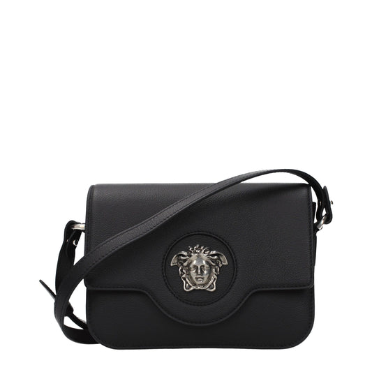 Versace Black Leather Crossbody Bag
