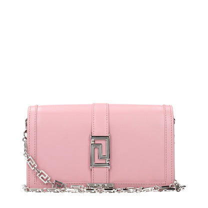 Versace Pink Leather Shoulder Bag