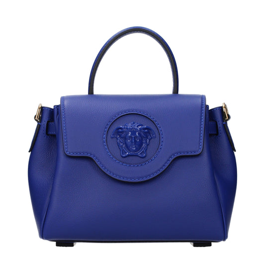 Versace Blue Leather Handbag