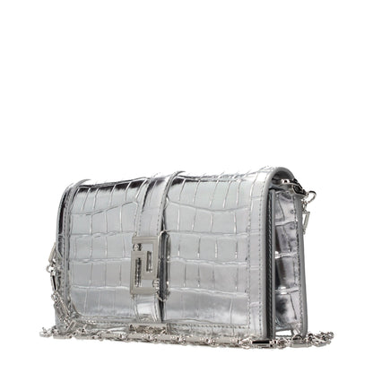 Versace Gray Leather Crossbody Bag