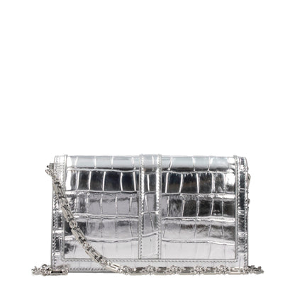 Versace Gray Leather Crossbody Bag