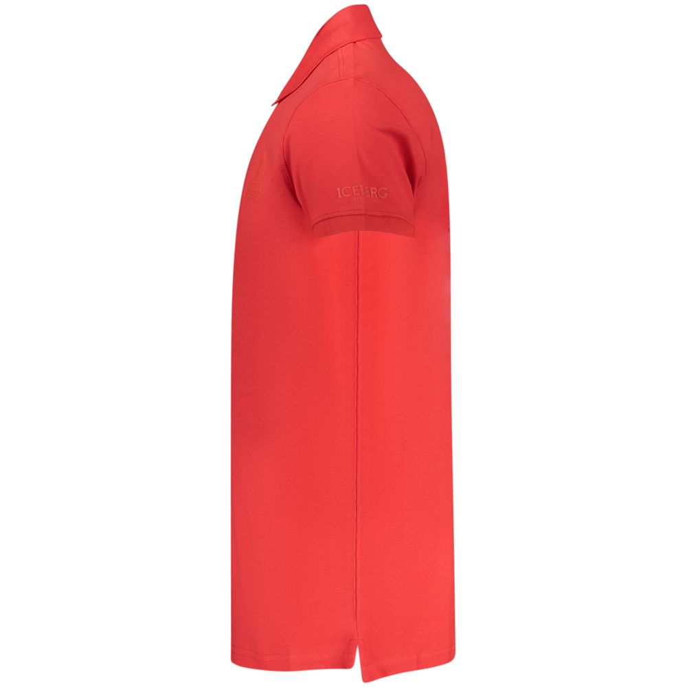 Iceberg Rosso Baumwoll-Herrenpolohemd