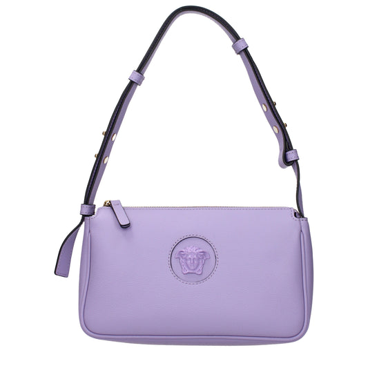 Versace Purple Leather Shoulder Bag