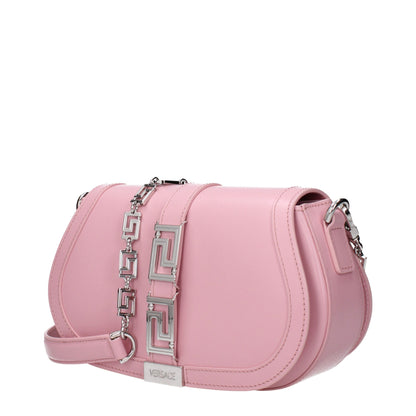 Versace Pink Leather Shoulder Bag