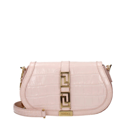 Versace Pink Leather Shoulder Bag