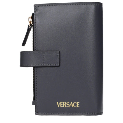 Versace Gray Leather Wallet