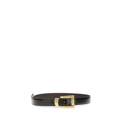 Versace Brown Calf Leather Bos Taurus Regular Belt