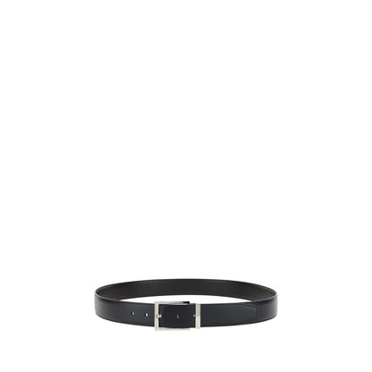 Ferragamo Black Calf Leather Bos Taurus Regular Belt