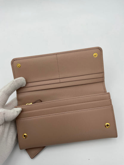 Prada PRADA Powder Saffiano with Card Holder Wallet