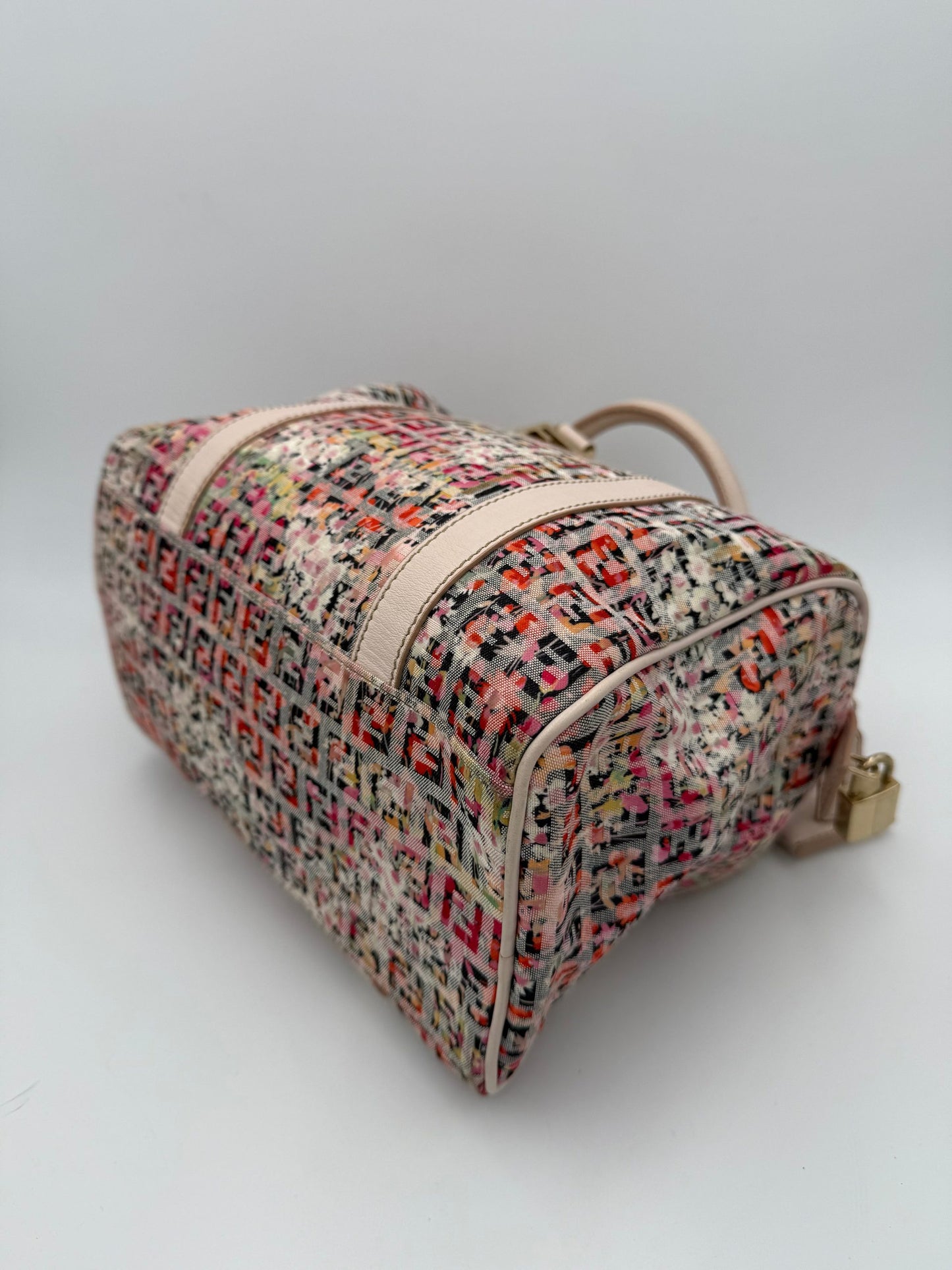 Fendi FENDI Bauletto FF Fabric Flowers Handbag