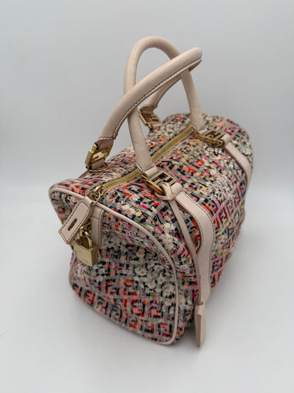 Fendi FENDI Bauletto FF Fabric Flowers Handbag