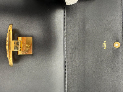 Celine CELINE TRIOMPHE Black Clutch