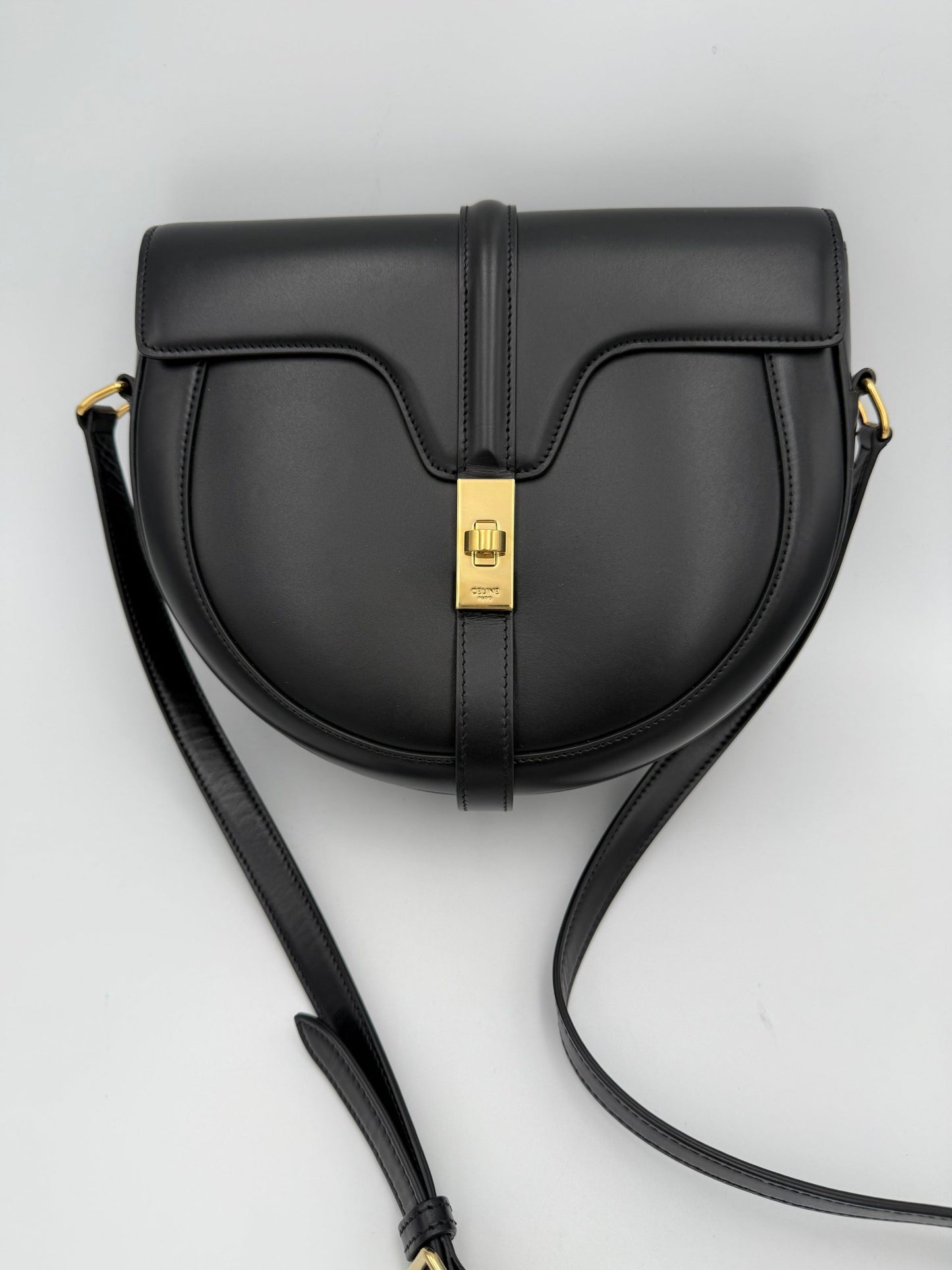 Celine CELINE Sac 16 Besace Black Large Bag