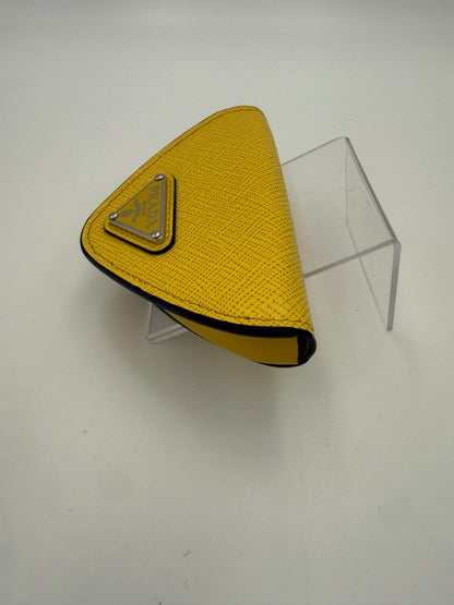 Prada PRADA Saffiano Yellow Coin Purse