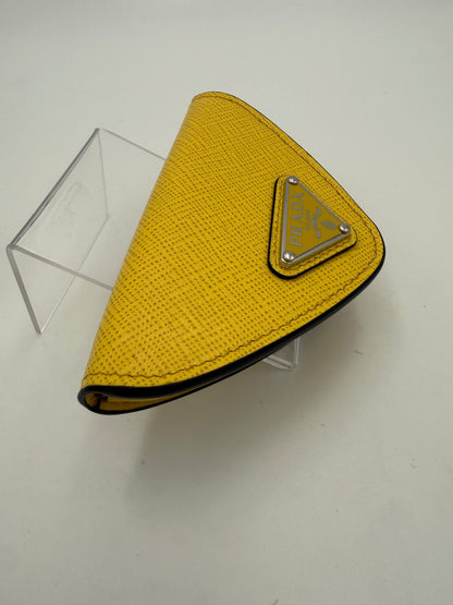 Prada PRADA Saffiano Yellow Coin Purse