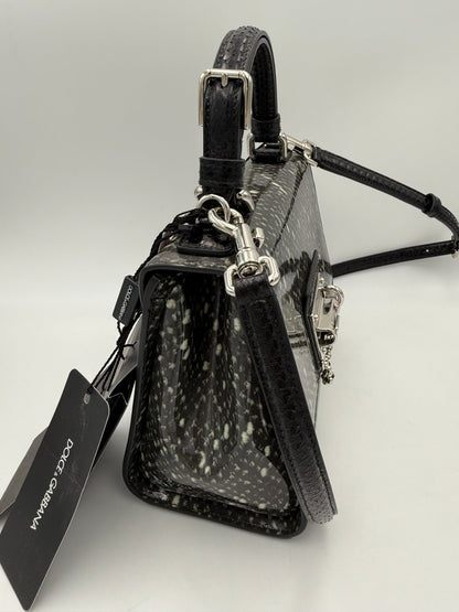Dolce & Gabbana DOLCE & GABBANA Monica Python and Patent Handbag
