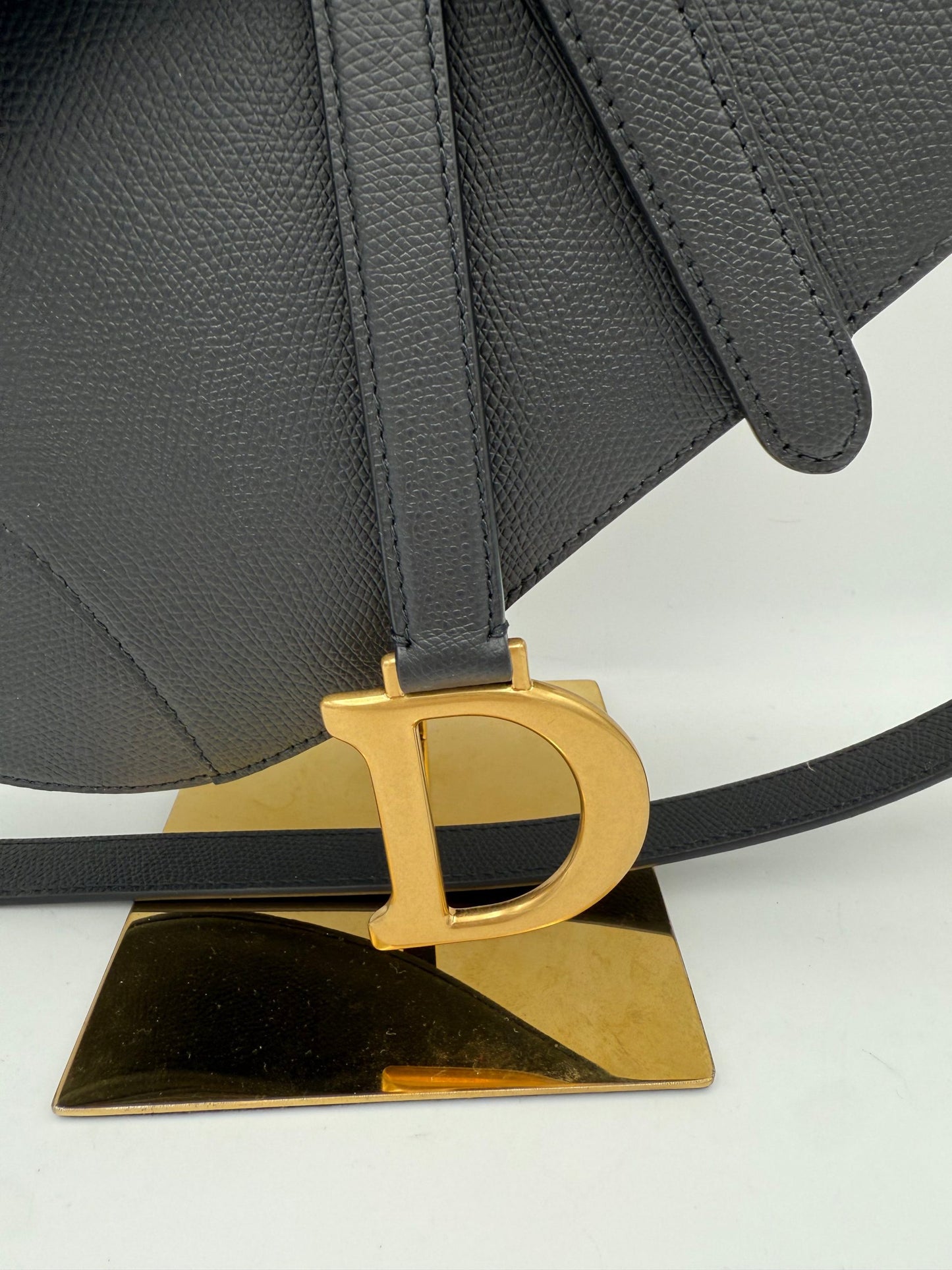 Dior DIOR SADDLE Grained Calfskin Handbag