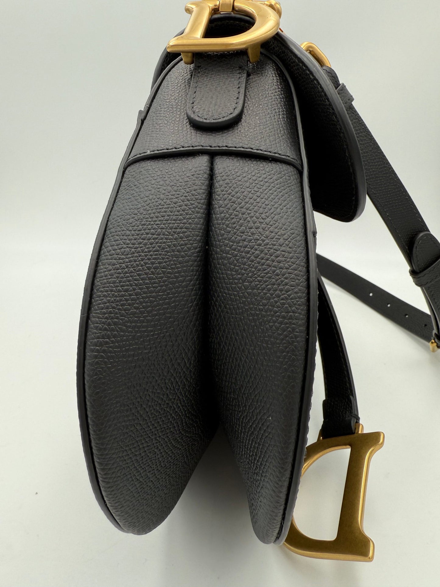 Dior DIOR SADDLE Grained Calfskin Handbag